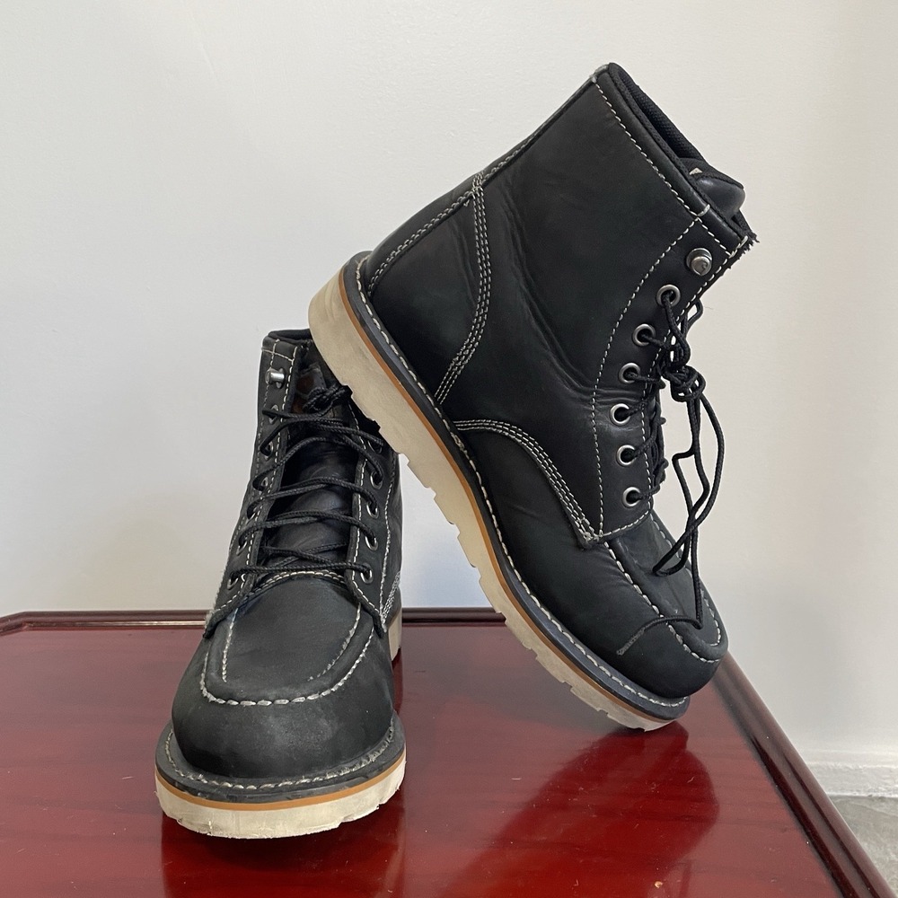 Carhartt Women's 6" Moc Toe Wedge Soft Toe Waterproof Work Boot Black - FW6021-W